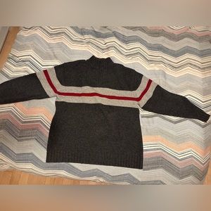 Men’s vintage large gap wool sweater. 1/4 zip pullover.